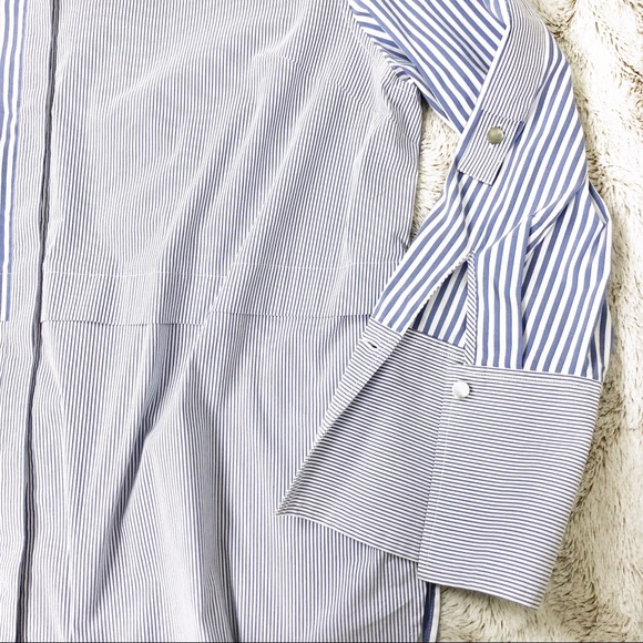 St. John • Pinstripe Overlay Button Up Shirt XL - Picture 7 of 8